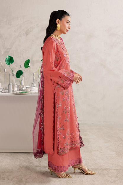 Batik | Festive Eid 26 | Rust Nazneen - Luxury Dress - available at Maria Faisal in UK and USA.
