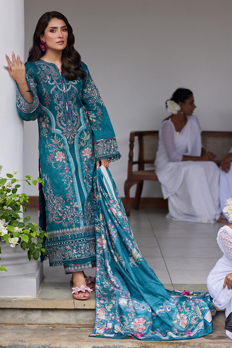 Gulaal | Saffira Lawn 25 | Camila - Designer Dress with Intricate embroidery and embellishments. Shop elegent wedding dress at Maria Faisal.