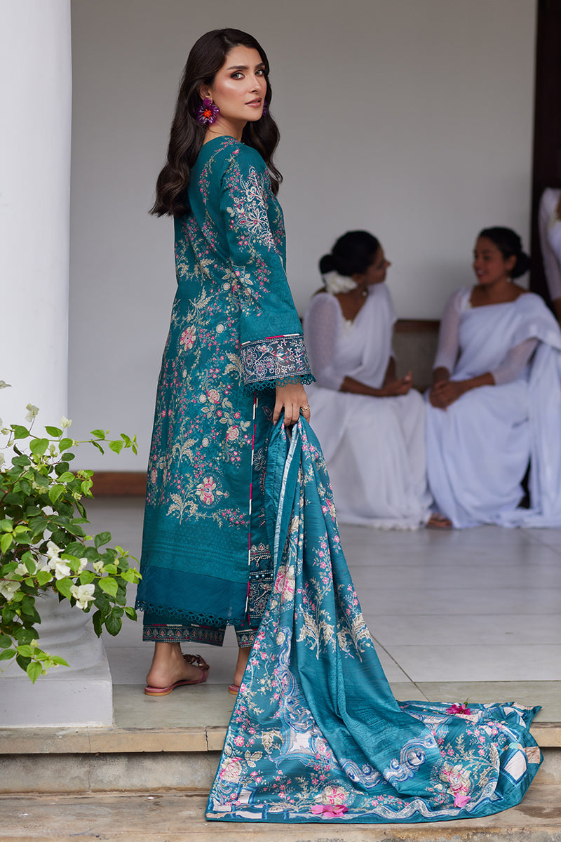 Gulaal | Saffira Lawn 25 | Camila - Designer Dress with Intricate embroidery and embellishments. Shop elegent wedding dress at Maria Faisal.