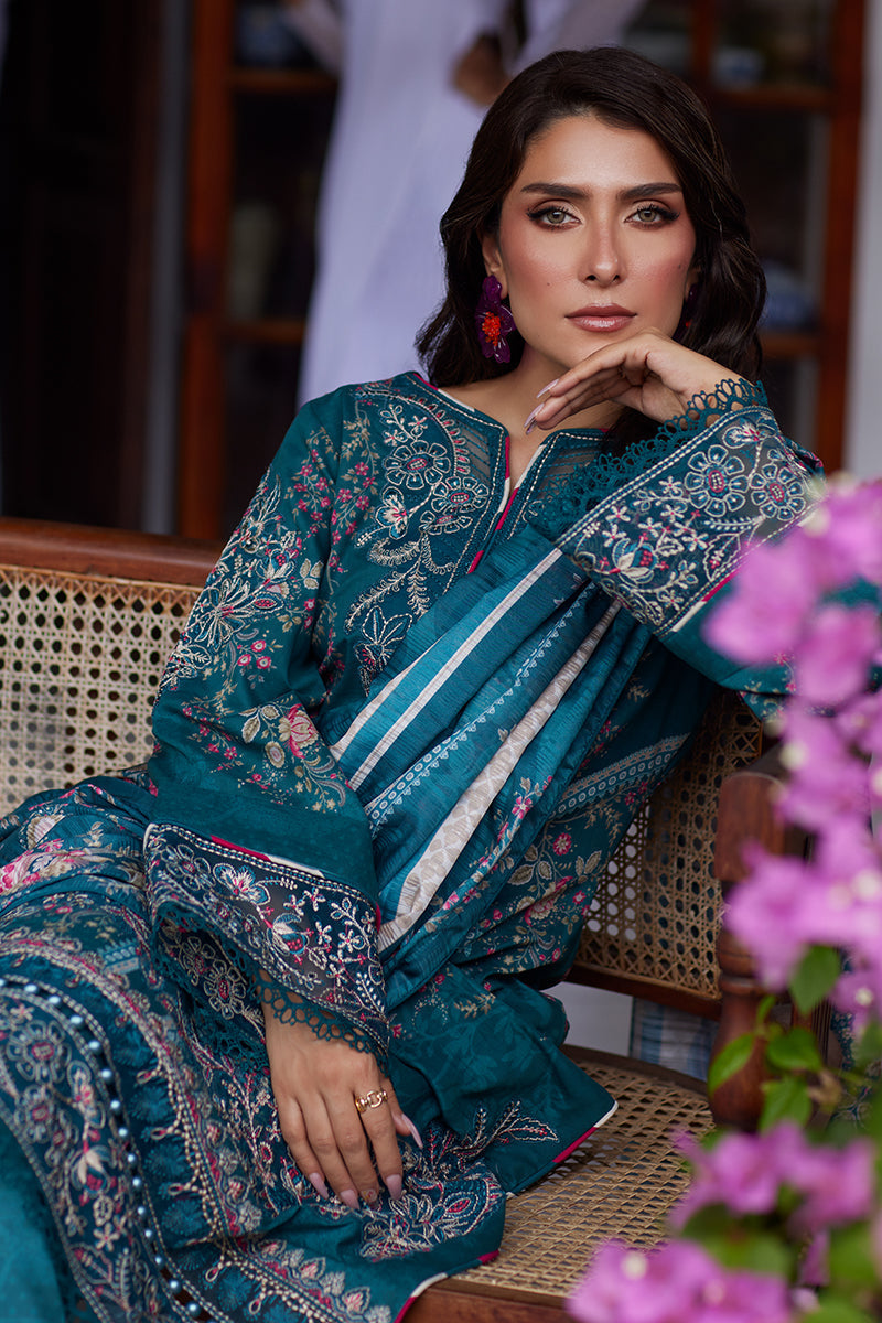 Gulaal | Saffira Lawn 25 | Camila - Designer Dress with Intricate embroidery and embellishments. Shop elegent wedding dress at Maria Faisal.