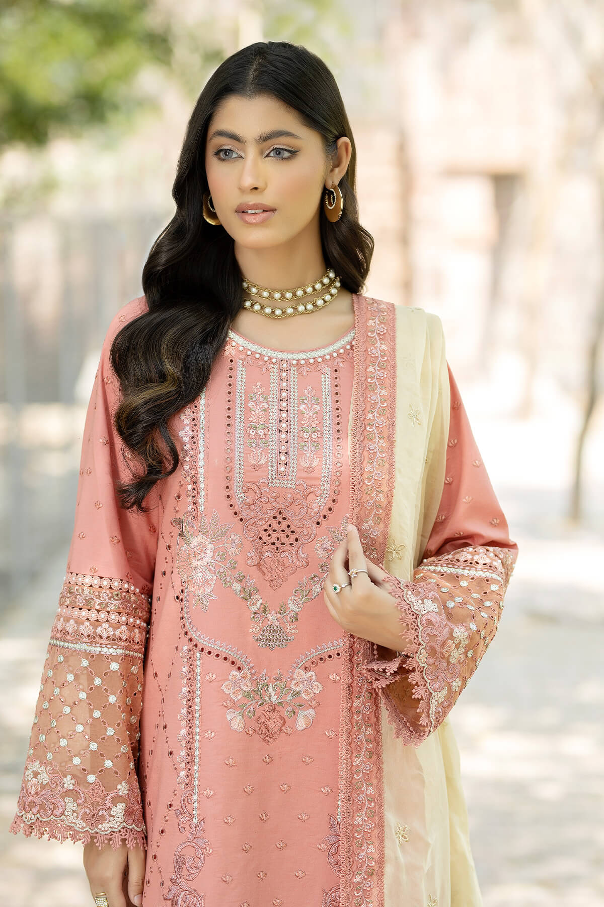 Imrozia Premium | Subah e Roshan | S.L 70 Aaina - Designer Dress with Intricate embroidery and embellishments. Shop elegent wedding dress at Maria Faisal.