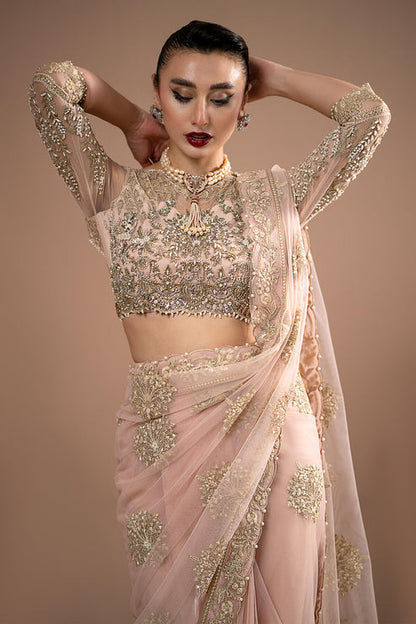 Imrozia Premium | Lumiere Luxury Sarees | 01 Rose Clair - Ladies Clothes - Maria Faisal