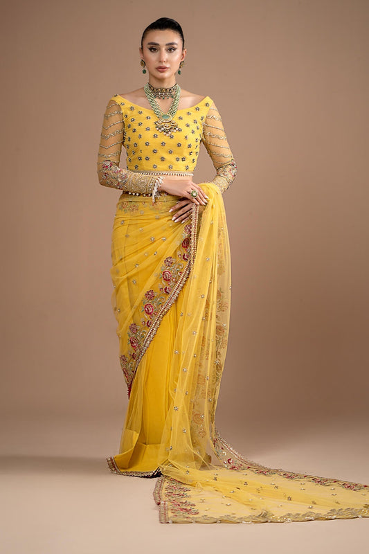 Imrozia Premium | Lumiere Luxury Sarees | 02 Lustrous Gold - Ladies Clothes - Maria Faisal