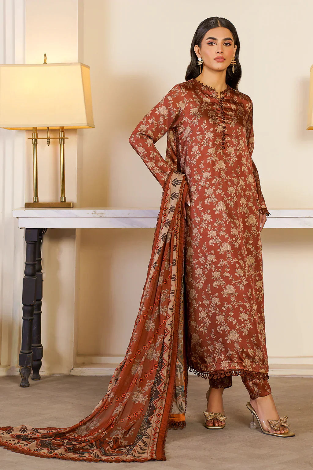 Zarif | Prints 24 | ZSP 06 BRONZE - Ladies Clothes - Maria Faisal