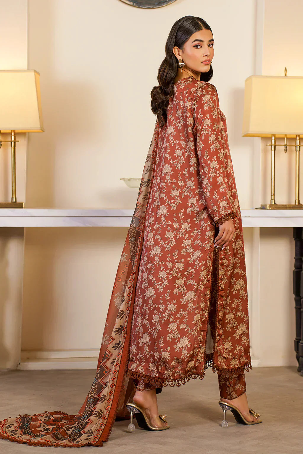 Zarif | Prints 24 | ZSP 06 BRONZE - Ladies Clothes - Maria Faisal