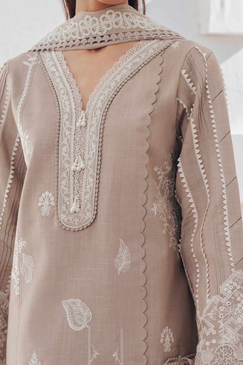 Qalamkar | Basic Pret 26 | QBP-08 ELKE - Luxury Dress - available at Maria Faisal in UK and USA.