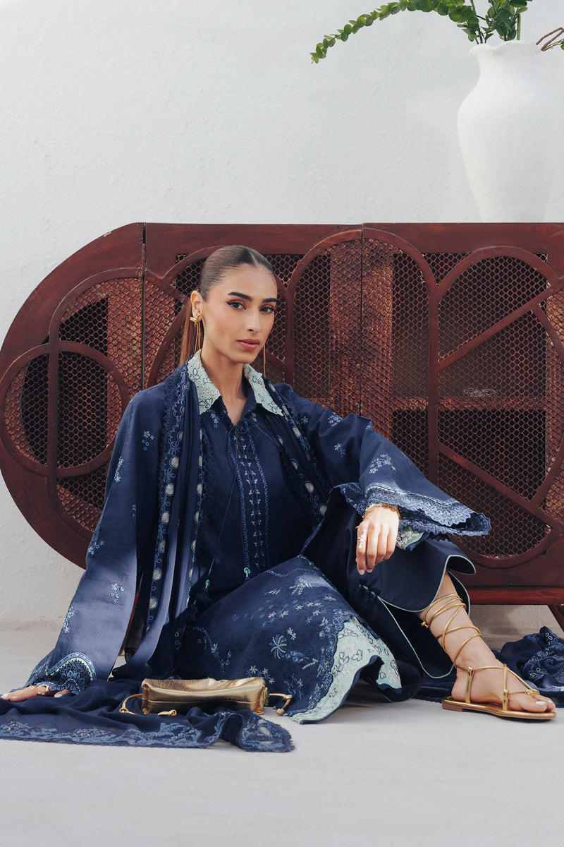 Qalamkar | Basic Pret 26 | QBP-02 DARIA - Luxury Dress - available at Maria Faisal in UK and USA.