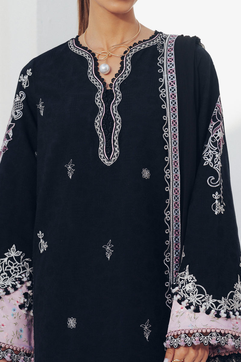 Qalamkar | Basic Pret 26 | QBP-07 DORTE - Luxury Dress - available at Maria Faisal in UK and USA.