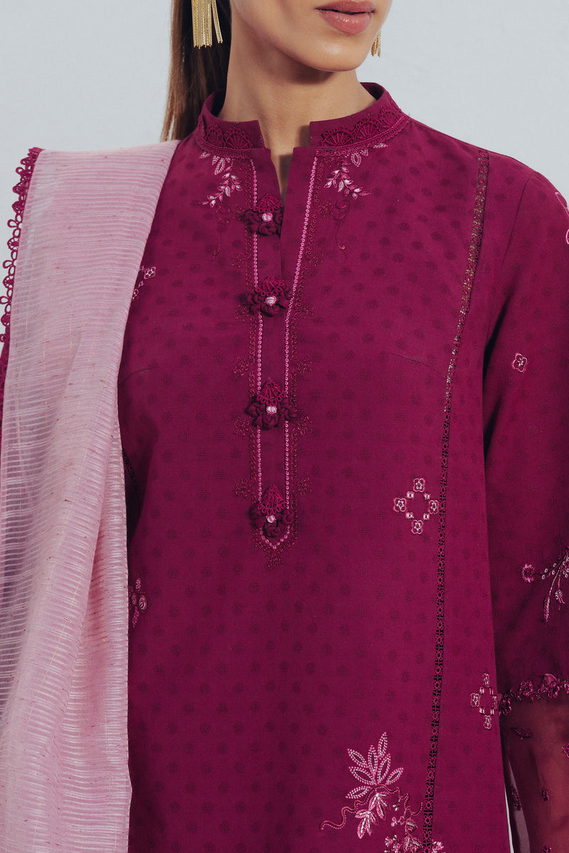 Qalamkar | Basic Pret 26 | QBP-04 LIVIA - Luxury Dress - available at Maria Faisal in UK and USA.