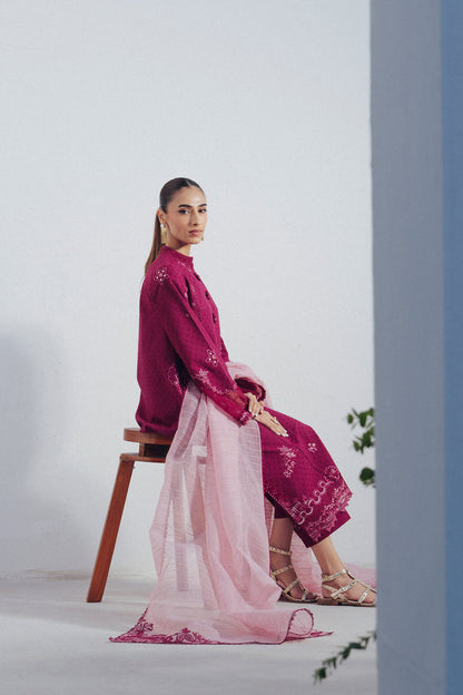 Qalamkar | Basic Pret 26 | QBP-04 LIVIA - Luxury Dress - available at Maria Faisal in UK and USA.