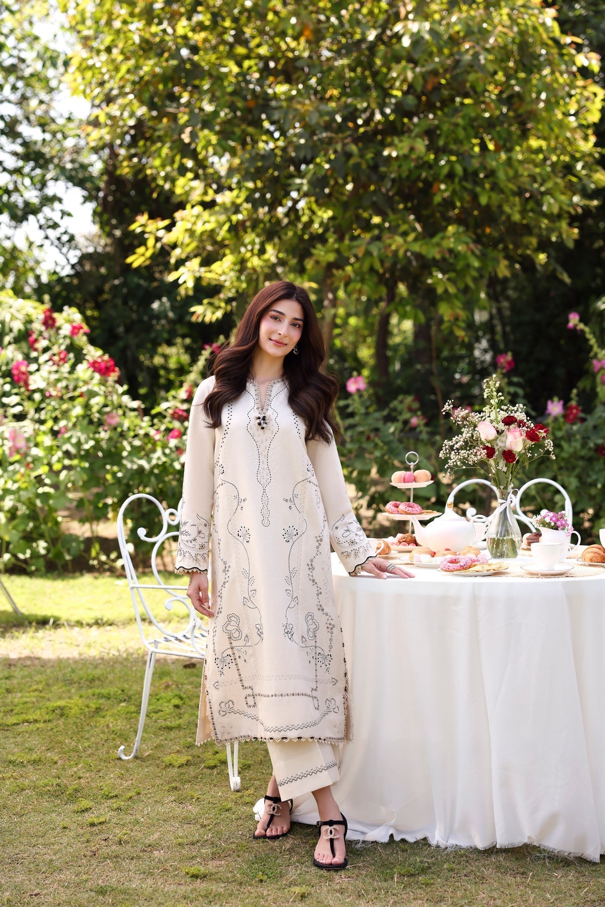 Sable Vogue | Sorae 26 | MONDIAL - Luxury Dress - available at Maria Faisal in UK and USA.