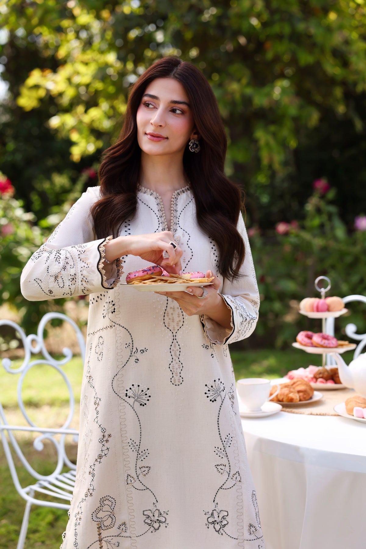 Sable Vogue | Sorae 26 | MONDIAL - Luxury Dress - available at Maria Faisal in UK and USA.