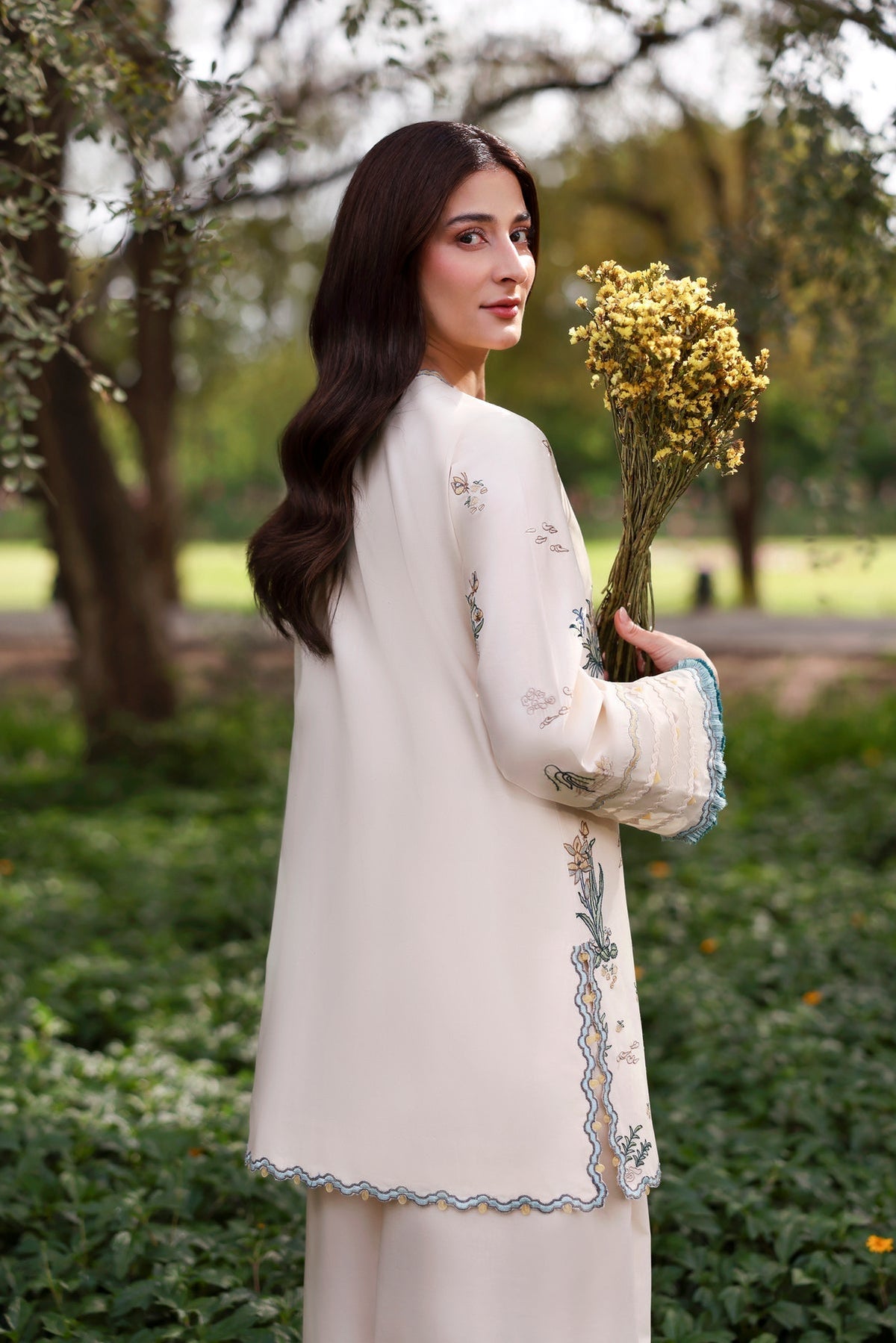 Sable Vogue | Sorae 26 | CUPID LACE - Luxury Dress - available at Maria Faisal in UK and USA.