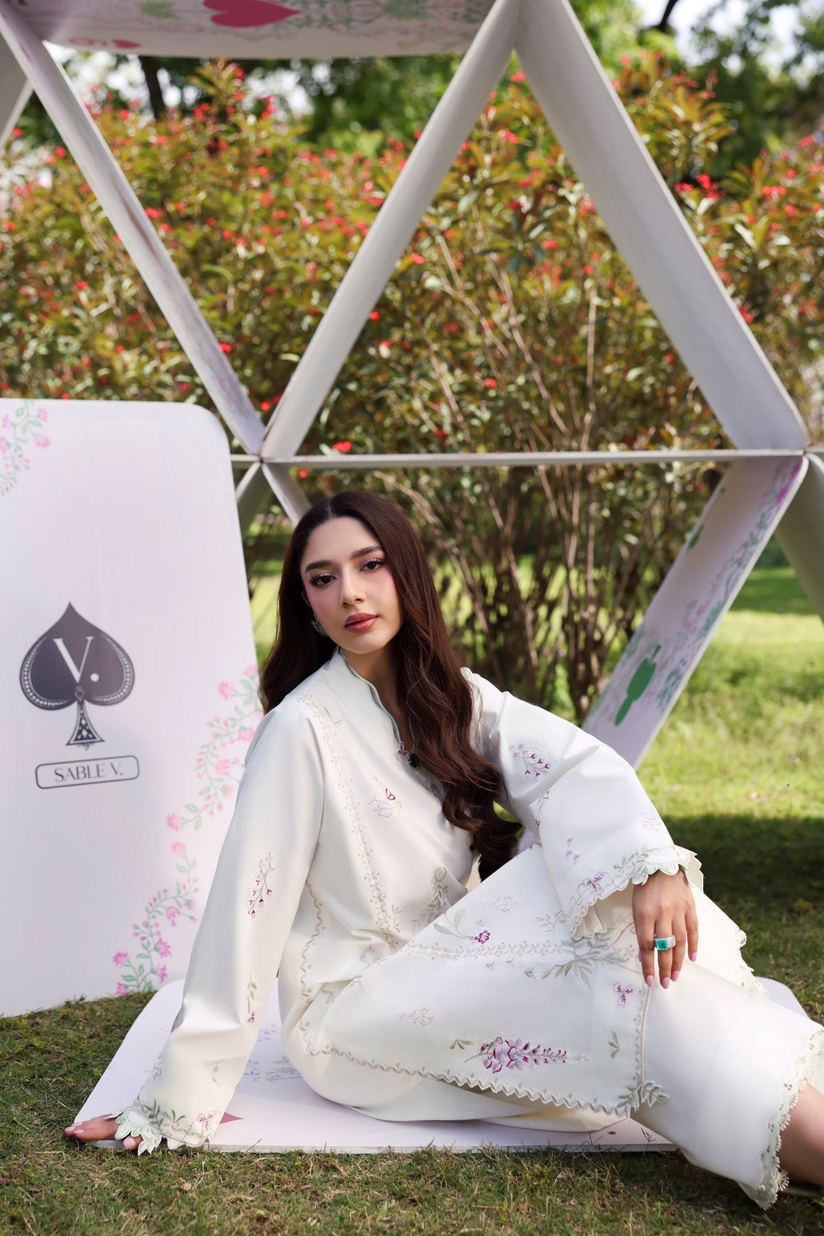 Sable Vogue | Sorae 26 | SAKURA - Luxury Dress - available at Maria Faisal in UK and USA.