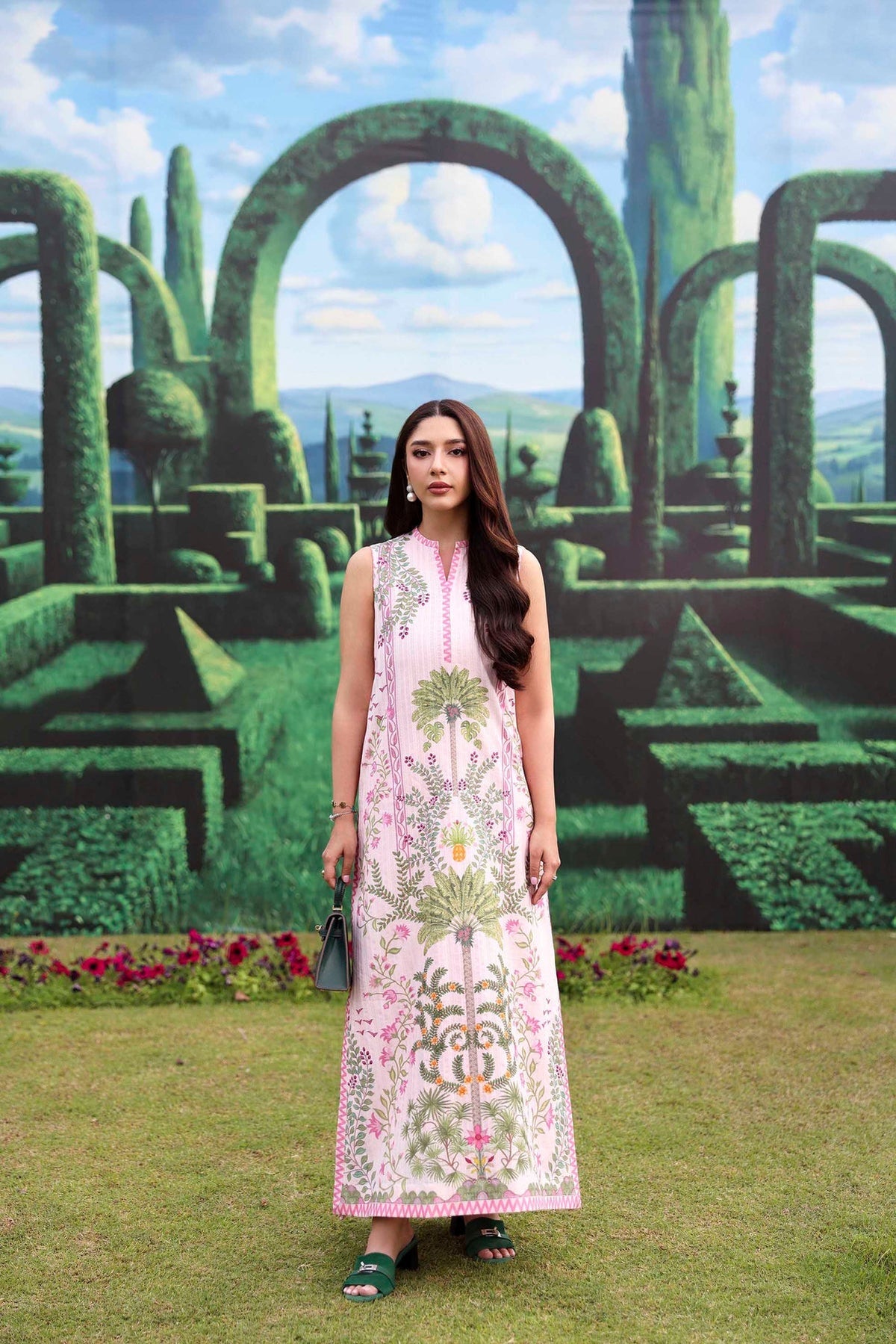 Sable Vogue | Sorae 26 | MOANA PINK - Luxury Dress - available at Maria Faisal in UK and USA.