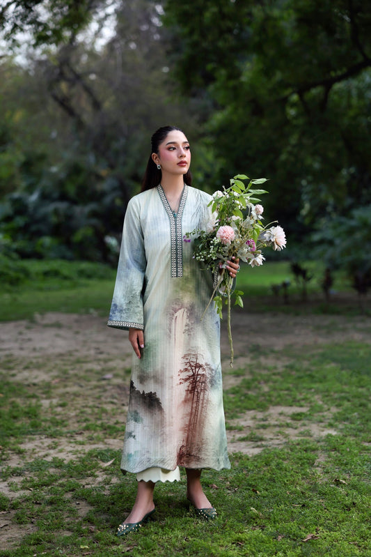 Sable Vogue | Sorae 26 | ZINNIA - Luxury Dress - available at Maria Faisal in UK and USA.