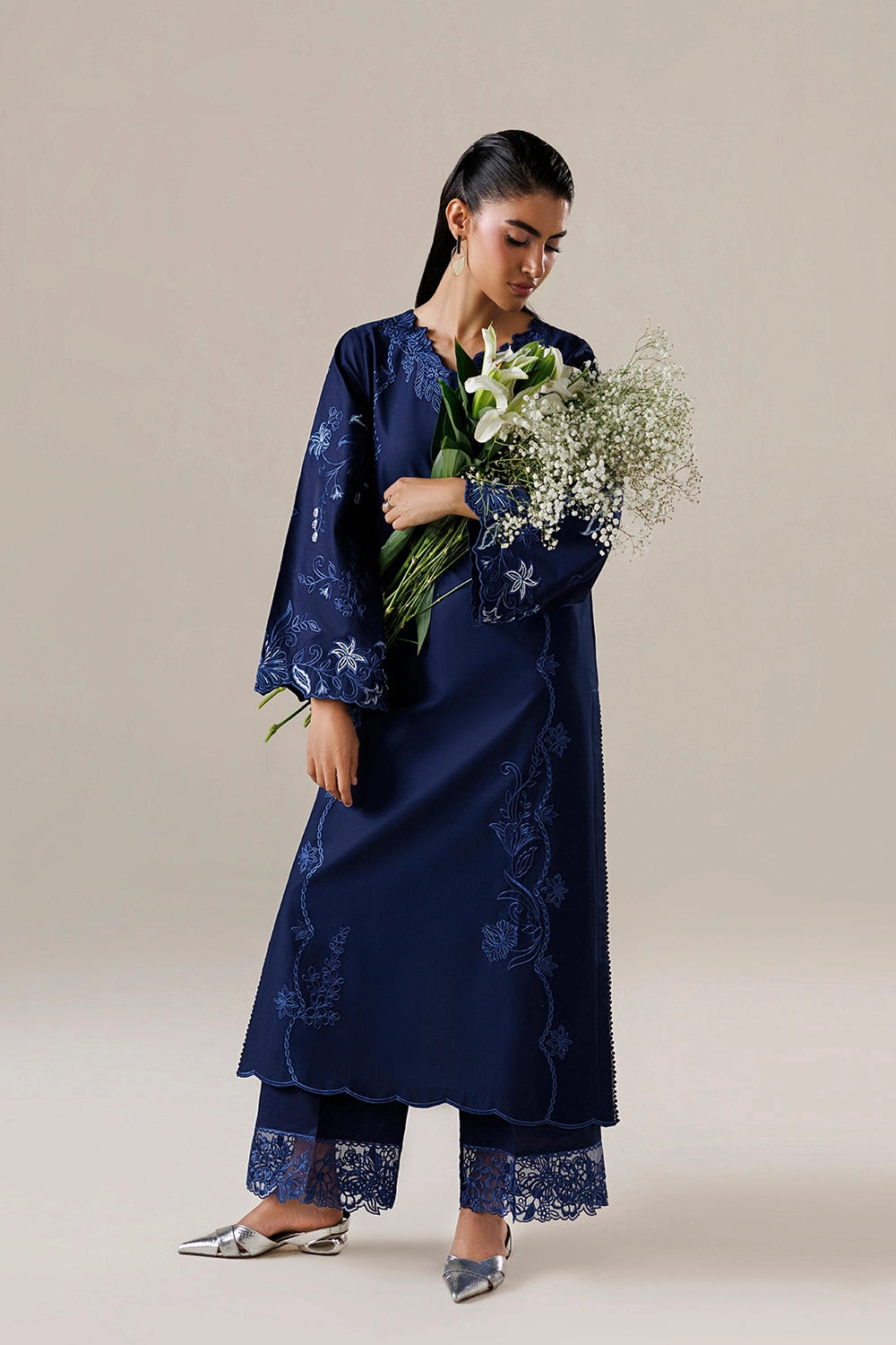 Azure | Chic Essentials | Sapphire Babe - Casual Dress - available at Maria Faisal in UK and USA.