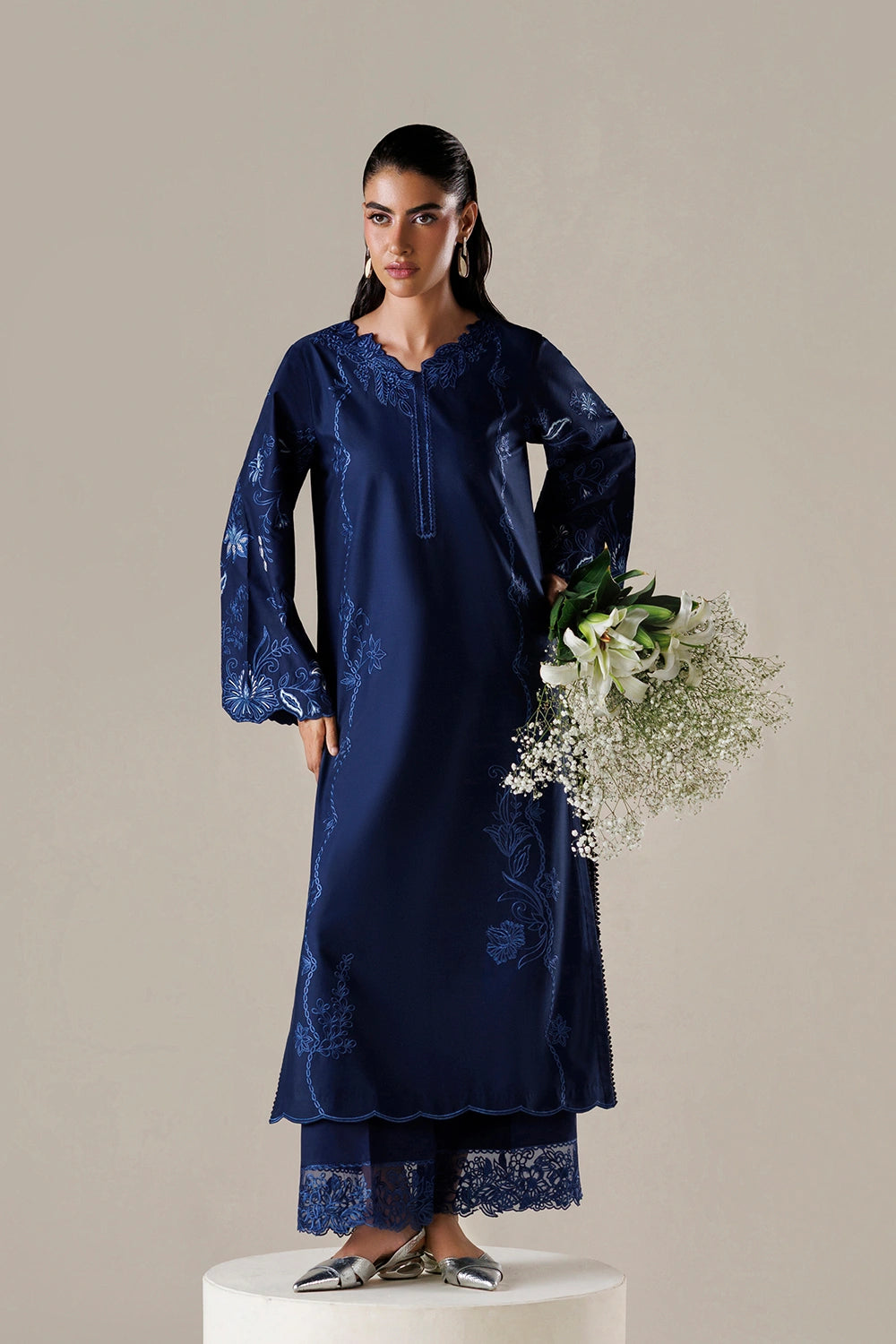Azure | Chic Essentials | Sapphire Babe - Casual Dress - available at Maria Faisal in UK and USA.