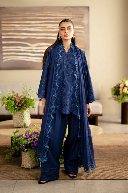 Azure | Luxury Lawn 26 | Sapphire Veil - Luxury Dress - available at Maria Faisal in UK and USA.
