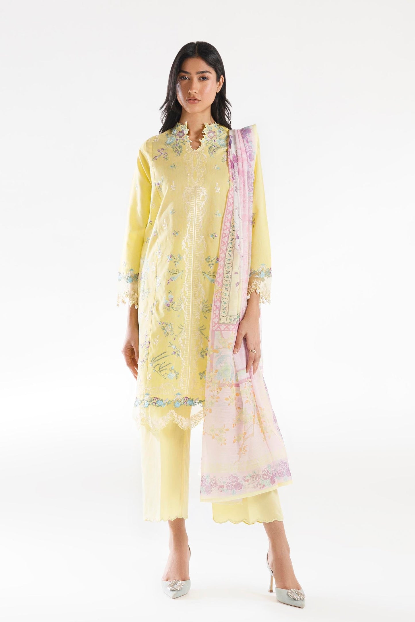 Sana Safinaz | Luxury Pret | Muzlin Lawn Suit SC26MUZ111BP3 - Dress - available at Maria Faisal in UK and USA.
