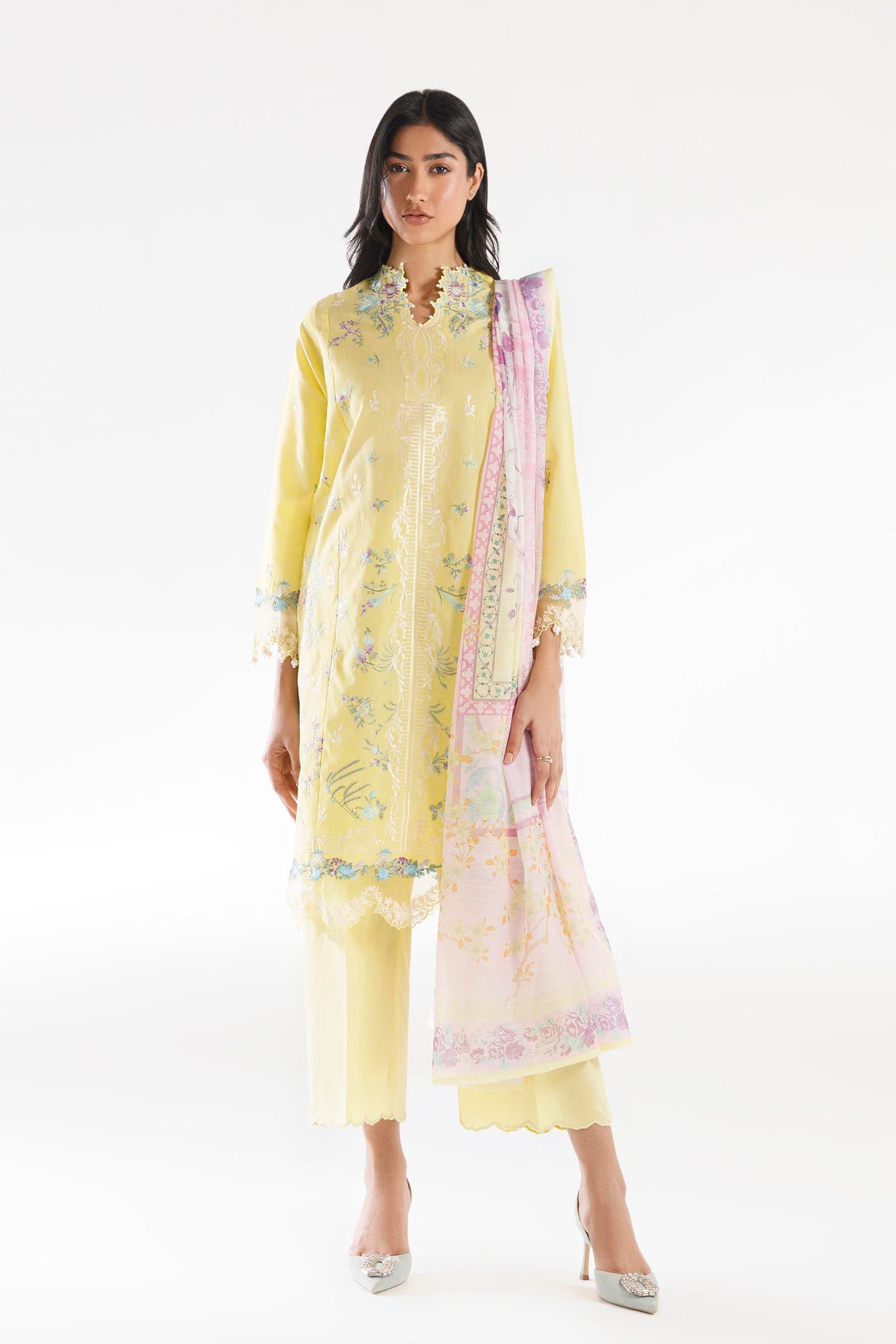 Sana Safinaz | Luxury Pret | Muzlin Lawn Suit SC26MUZ111BP3 - Dress - available at Maria Faisal in UK and USA.