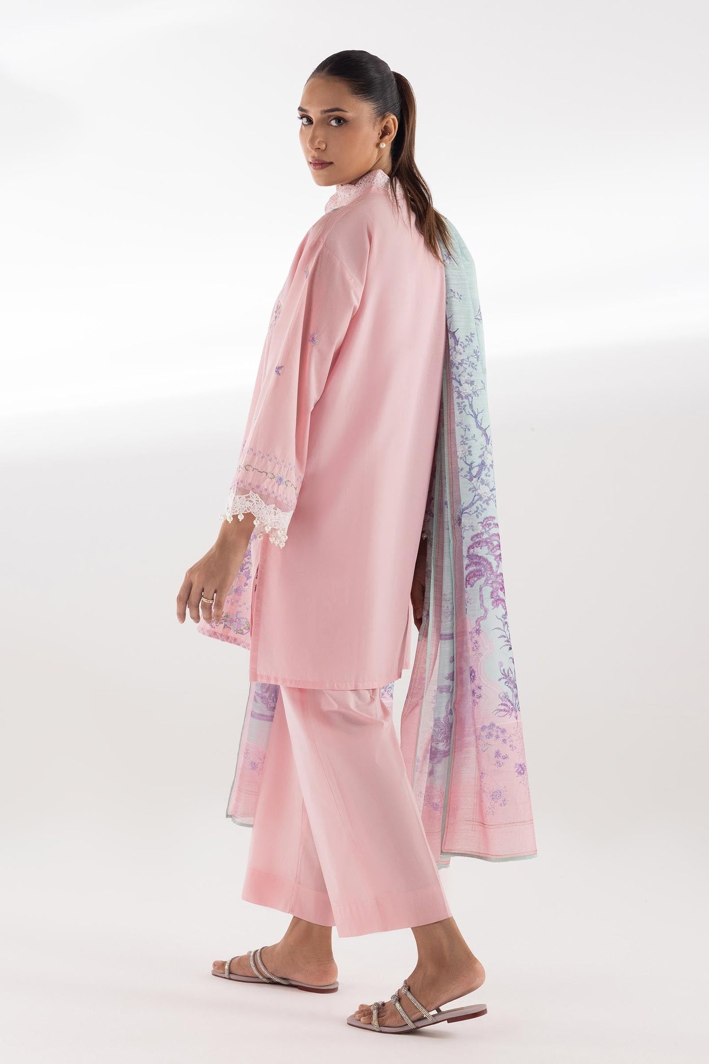 Sana Safinaz | Luxury Pret | Muzlin Lawn Suit SC26MUZ112BP3 - Dress - available at Maria Faisal in UK and USA.