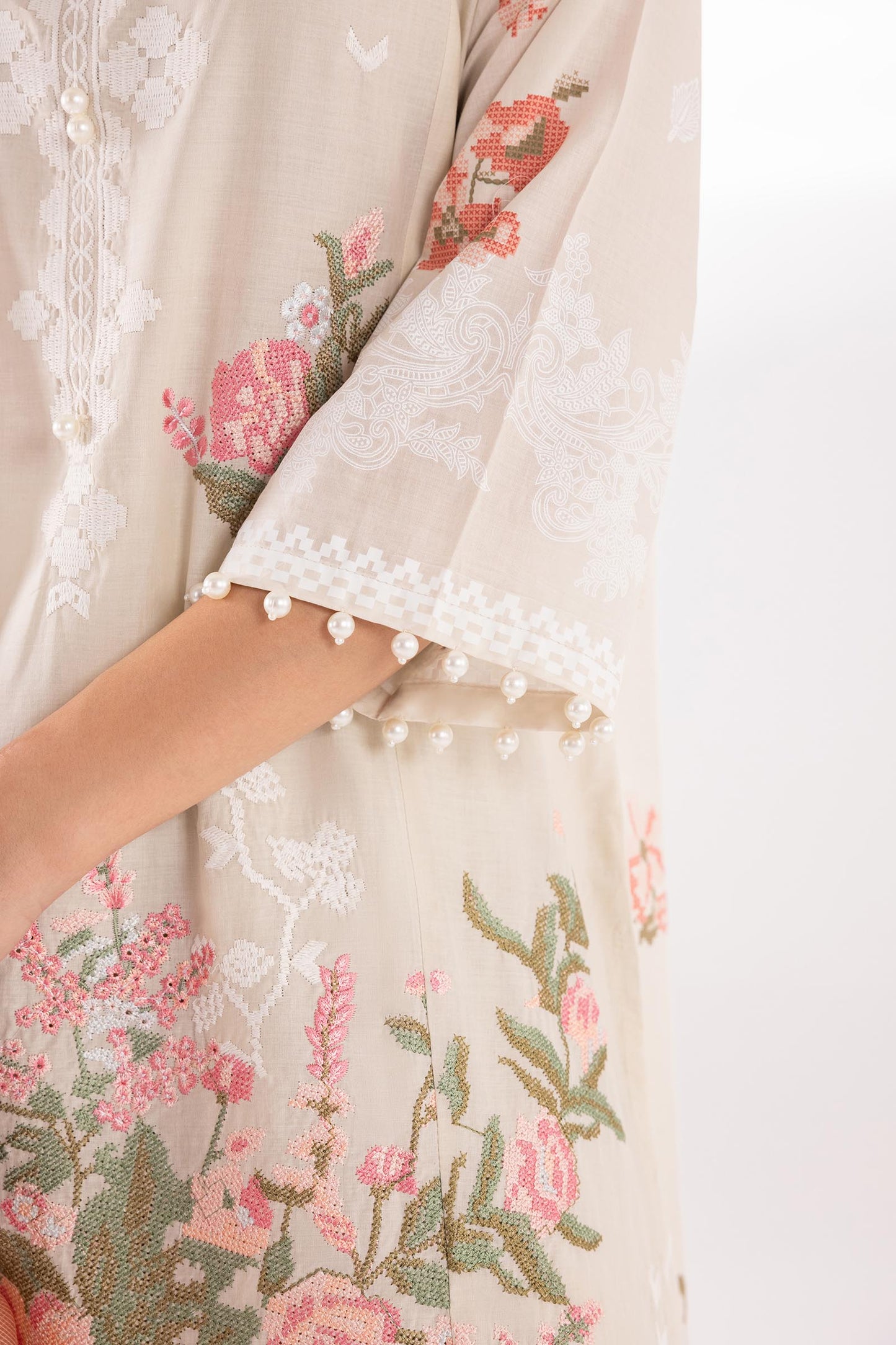 Sana Safinaz | Luxury Pret | Muzlin Lawn Suit SC26MUZ116AP3 - Dress - available at Maria Faisal in UK and USA.