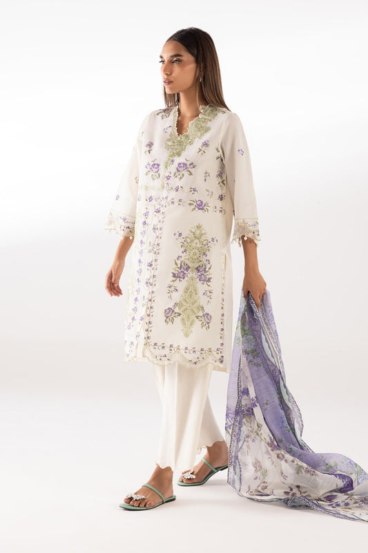 Sana Safinaz | Luxury Pret | Muzlin Lawn Suit SC26MUZ211AP3 - Dress - available at Maria Faisal in UK and USA.