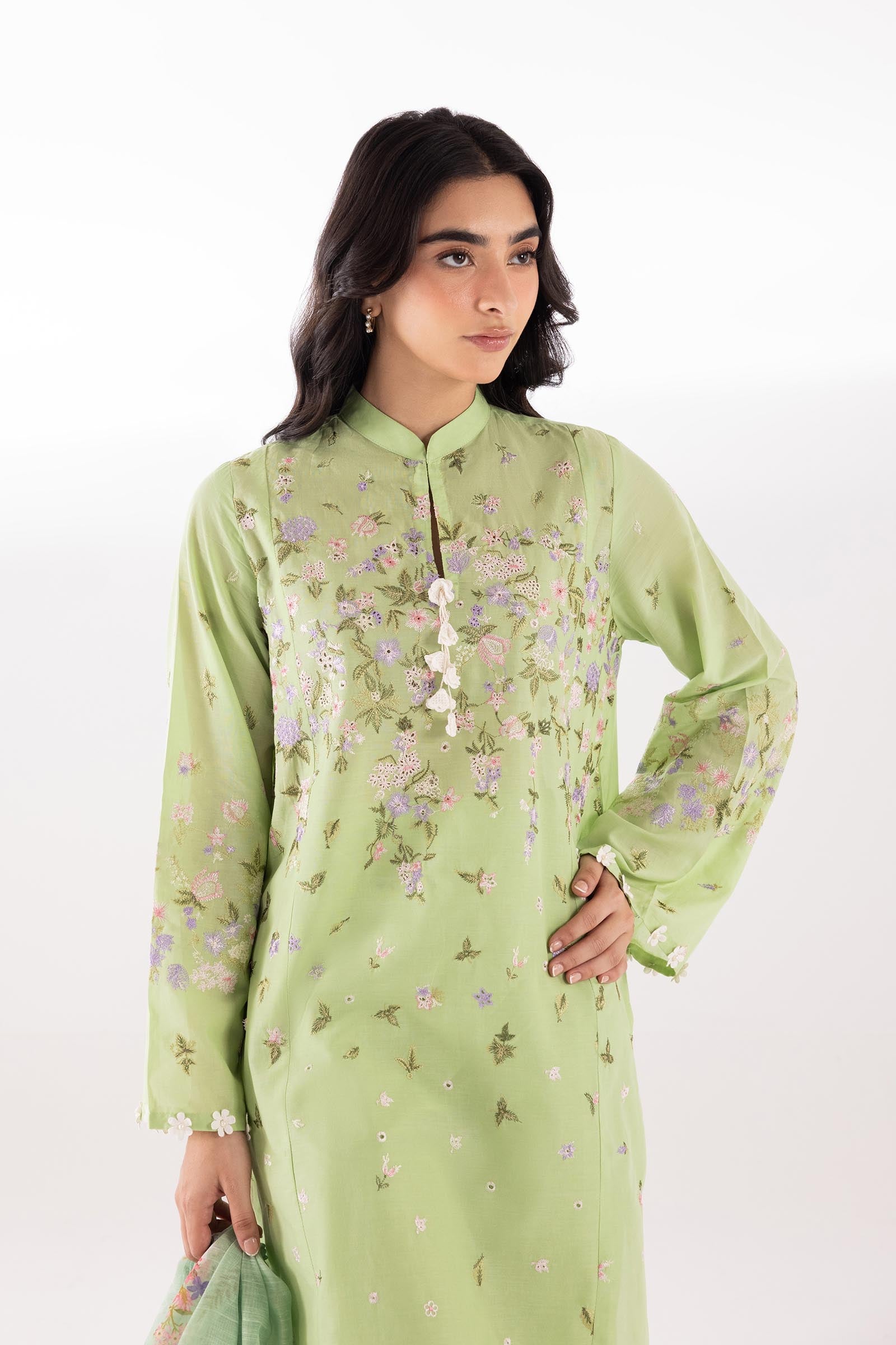 Sana Safinaz | Luxury Pret | Muzlin Lawn Suit SC26MUZ215BP3 - Dress - available at Maria Faisal in UK and USA.
