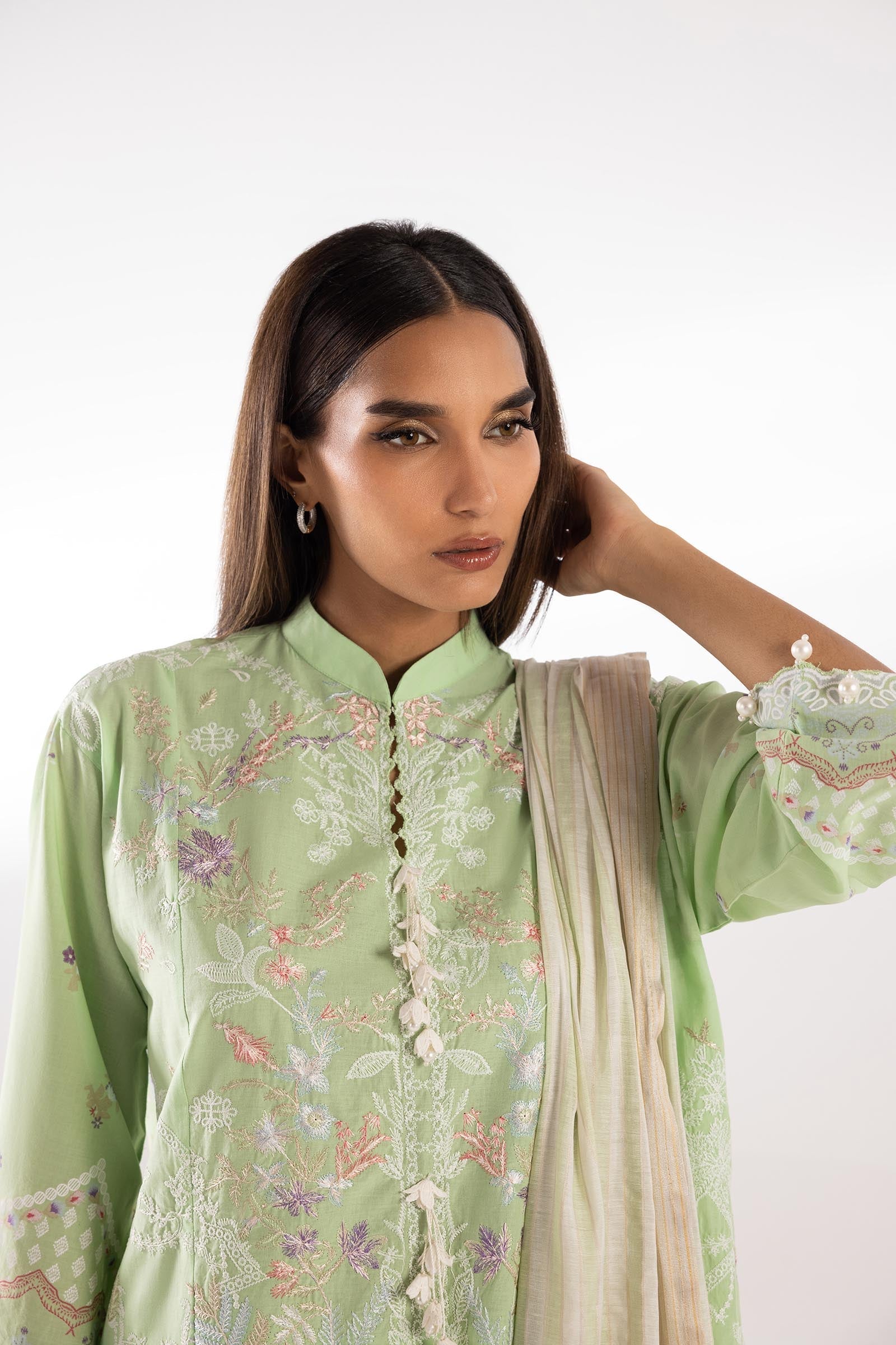 Sana Safinaz | Luxury Pret | Muzlin Lawn Suit SC26MUZ217AP3 - Dress - available at Maria Faisal in UK and USA.