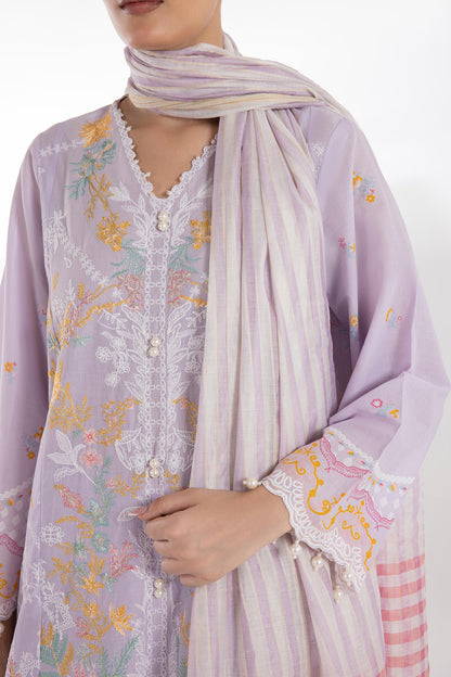 Sana Safinaz | Luxury Pret | Muzlin Lawn Suit SC26MUZ217BP3 - Dress - available at Maria Faisal in UK and USA.