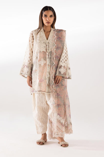 Sana Safinaz | Luxury Pret | Jacquard Suit SC26SGE394P3 - Dress - available at Maria Faisal in UK and USA.
