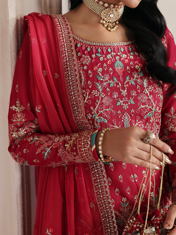 Gulaal | Serica Raw Silk | Serosia - Formal Dress - available at Maria Faisal in UK and USA.