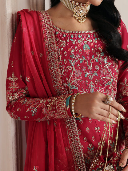 Gulaal | Serica Raw Silk | Serosia - Formal Dress - available at Maria Faisal in UK and USA.