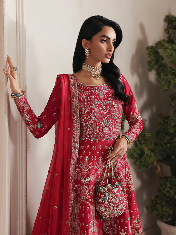 Gulaal | Serica Raw Silk | Serosia - Formal Dress - available at Maria Faisal in UK and USA.