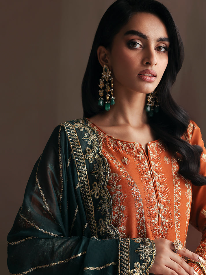 Gulaal | Serica Raw Silk | Ciora - Formal Dress - available at Maria Faisal in UK and USA.