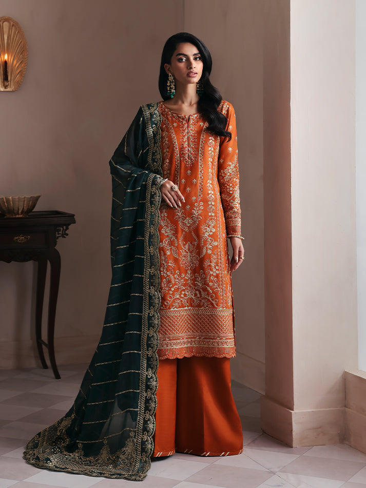 Gulaal | Serica Raw Silk | Ciora - Formal Dress - available at Maria Faisal in UK and USA.