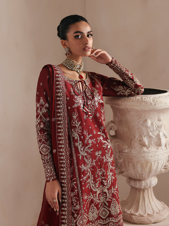 Gulaal | Serica Raw Silk | Seryne - Formal Dress - available at Maria Faisal in UK and USA.