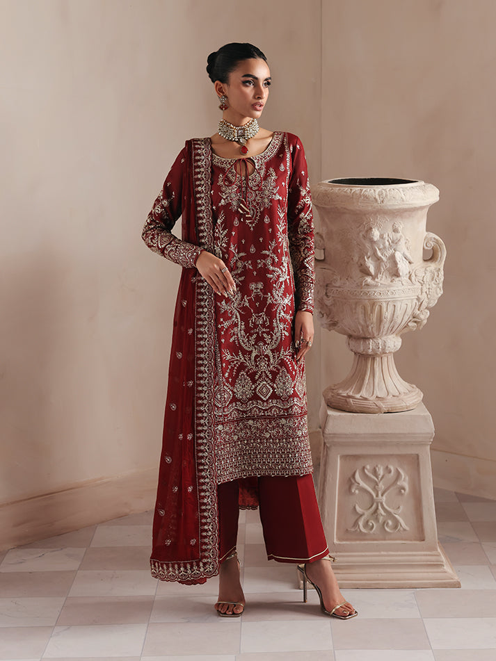 Gulaal | Serica Raw Silk | Seryne - Formal Dress - available at Maria Faisal in UK and USA.