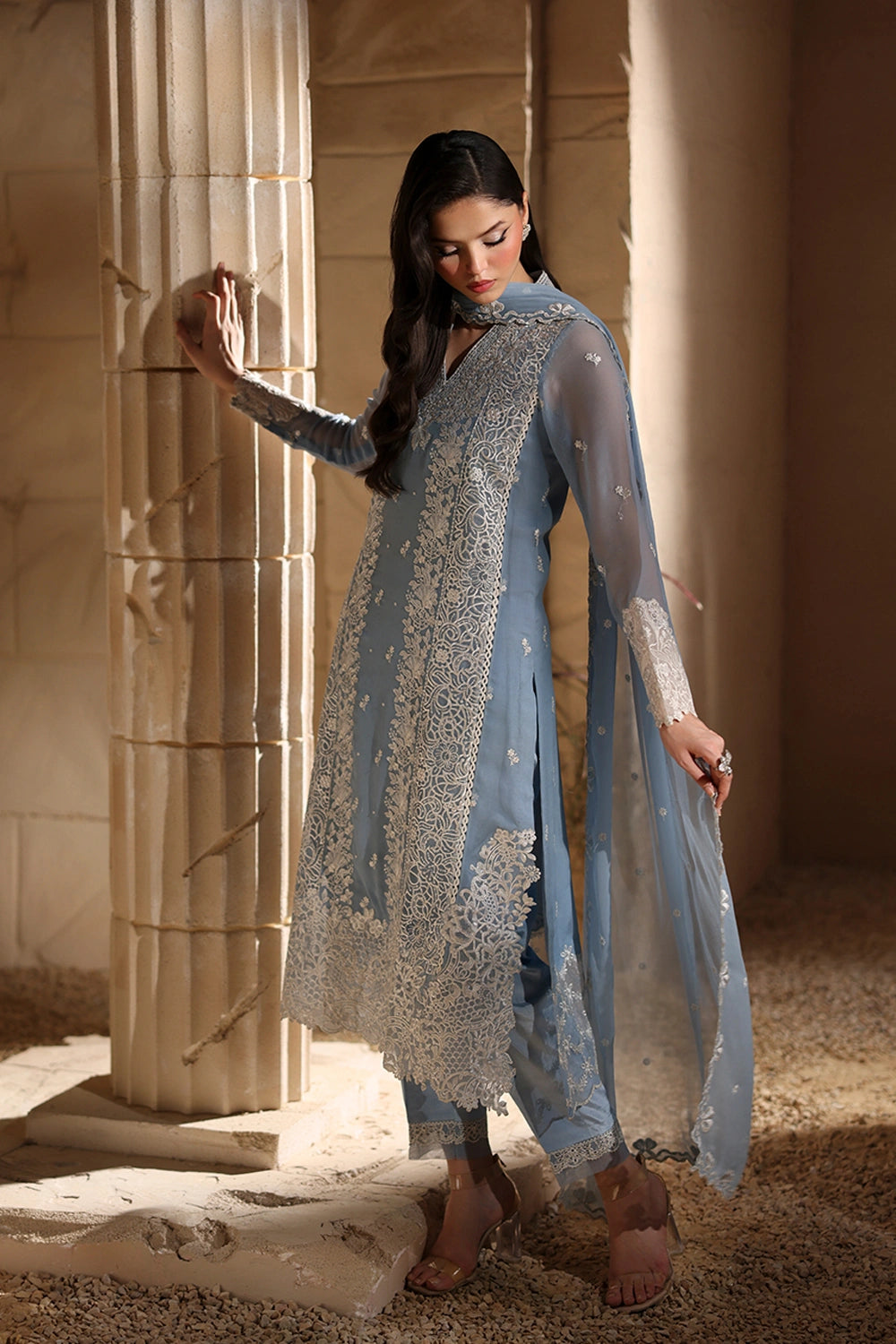 Azure | Luxe Formals | Serenite - Formal Dress - available at Maria Faisal in UK and USA.
