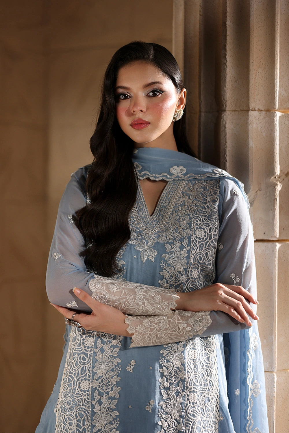Azure | Luxe Formals | Serenite - Formal Dress - available at Maria Faisal in UK and USA.