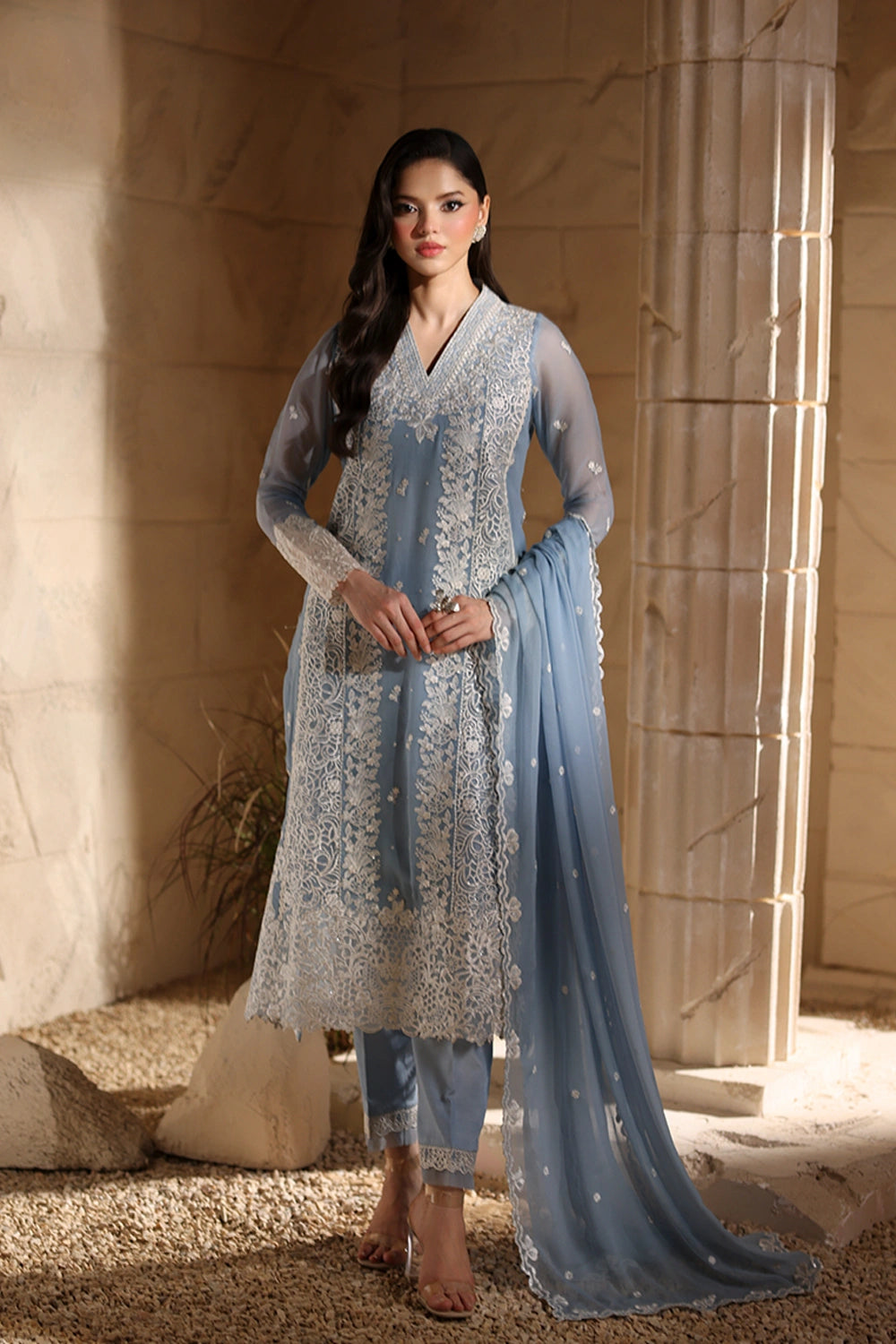 Azure | Luxe Formals | Serenite - Formal Dress - available at Maria Faisal in UK and USA.