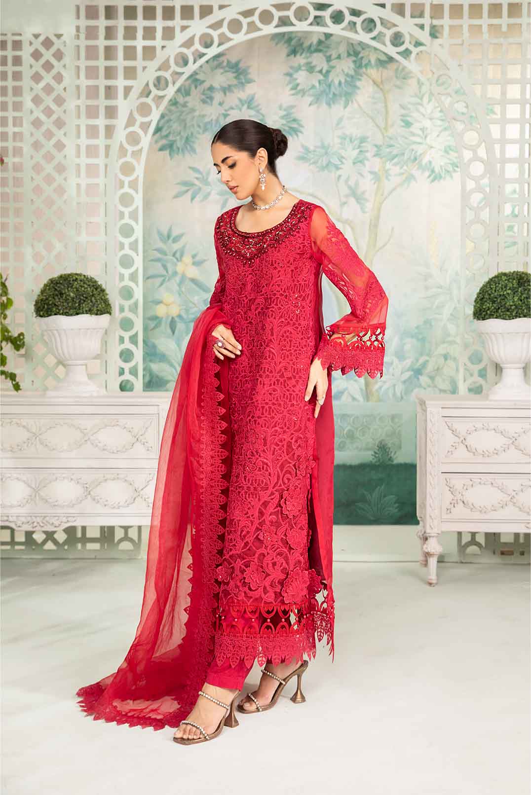 Maira B | Ready to Wear | SF-EA24-34 by Maria Faisal - Registered Vendor of : Maria B - type : Wedding Dress - 100% original wedding dresses