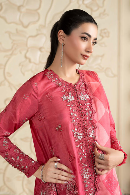 Maria B | Luxury Formals Pre Fall | SF-EA26-12-Pink - Formal Dress - available at Maria Faisal in UK and USA.