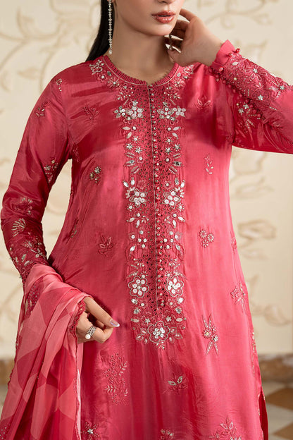 Maria B | Luxury Formals Pre Fall | SF-EA26-12-Pink - Formal Dress - available at Maria Faisal in UK and USA.