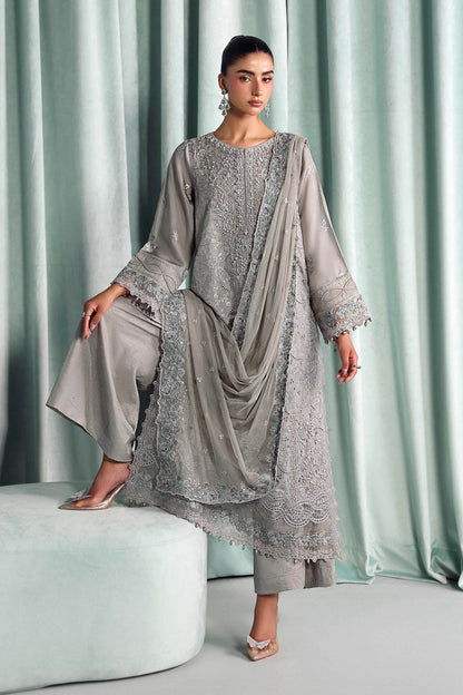 Maria B | Luxury Formals Pre Fall | SF-EA26-37-Grey - Formal Dress - available at Maria Faisal in UK and USA.
