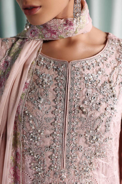 Maria B | Luxury Formals Pre Fall | SF-EA26-37-Pink - Formal Dress - available at Maria Faisal in UK and USA.