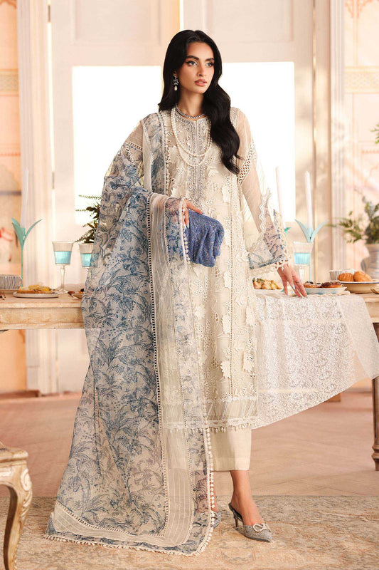 Maria B | Pre Fall Dresses | 3 Piece Embroidered Organza Suit CC - Ladies Clothes - Maria Faisal