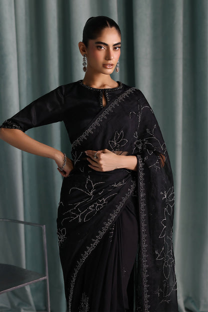 Maria B | Luxury Formals Pre Fall | SF-PF26-02-Black - Formal Dress - available at Maria Faisal in UK and USA.