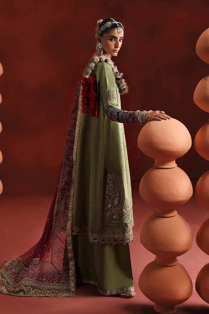 Maria B | Luxury Formals Pre Fall | SF-PF26-03-Green - Formal Dress - available at Maria Faisal in UK and USA.